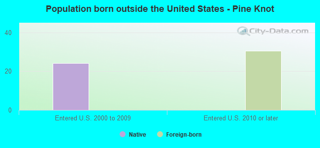 Population born outside the United States - Pine Knot