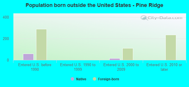 Population born outside the United States - Pine Ridge