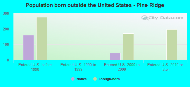 Population born outside the United States - Pine Ridge