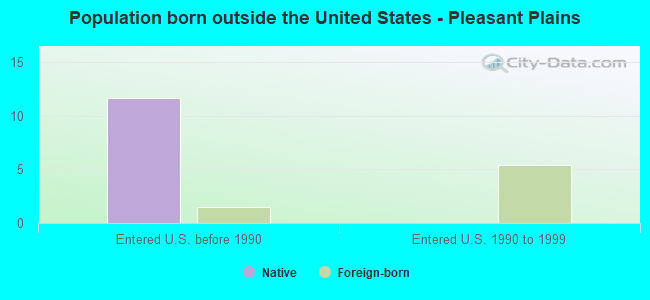 Population born outside the United States - Pleasant Plains