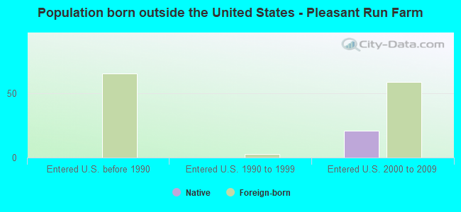 Population born outside the United States - Pleasant Run Farm