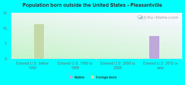 Population born outside the United States - Pleasantville