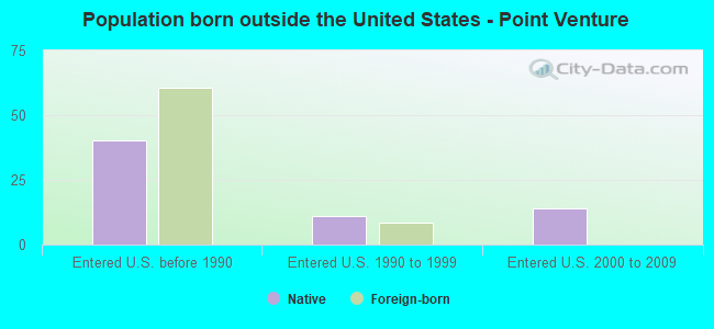 Population born outside the United States - Point Venture