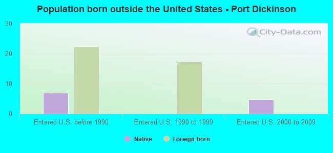 Population born outside the United States - Port Dickinson