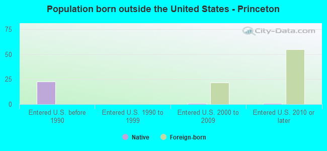 Population born outside the United States - Princeton