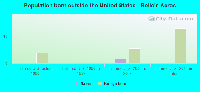 Population born outside the United States - Reile's Acres