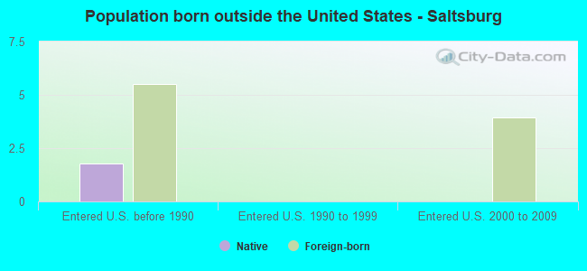 Population born outside the United States - Saltsburg