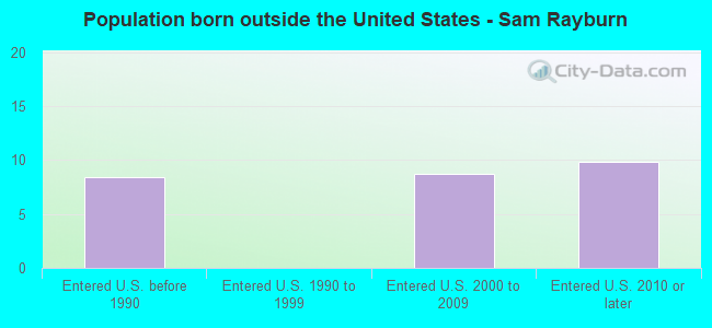 Population born outside the United States - Sam Rayburn