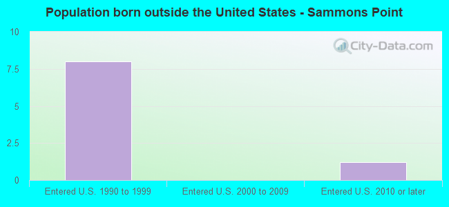 Population born outside the United States - Sammons Point