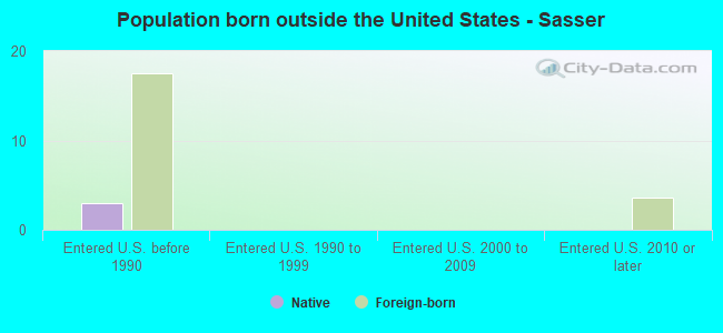 Population born outside the United States - Sasser