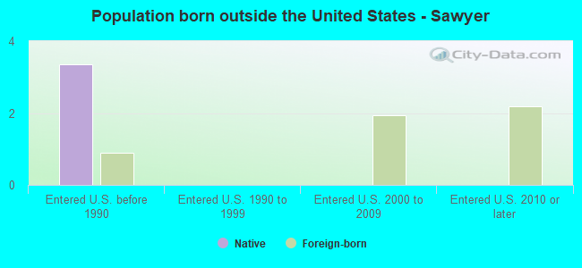Population born outside the United States - Sawyer