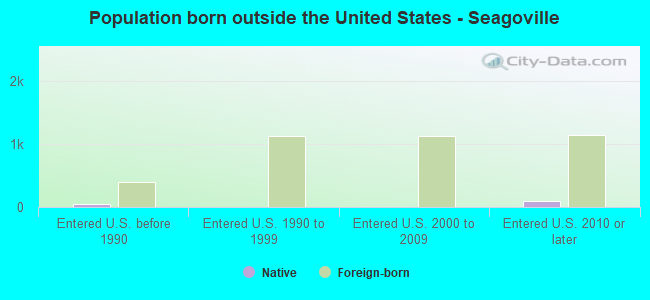 Population born outside the United States - Seagoville