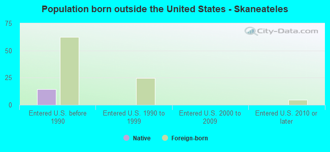 Population born outside the United States - Skaneateles