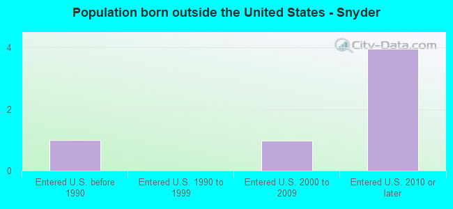 Population born outside the United States - Snyder