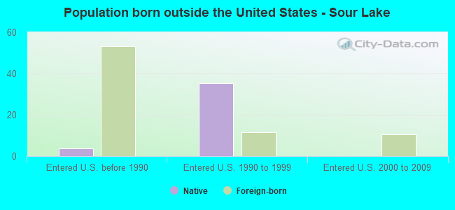 Population born outside the United States - Sour Lake