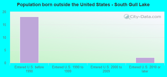 Population born outside the United States - South Gull Lake