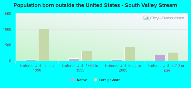 Population born outside the United States - South Valley Stream