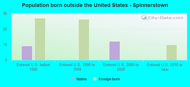 Population born outside the United States - Spinnerstown
