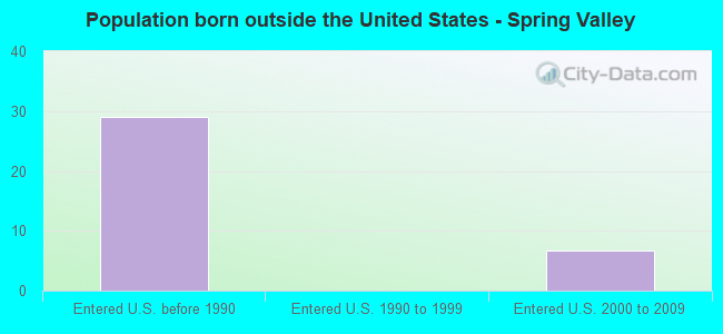 Population born outside the United States - Spring Valley