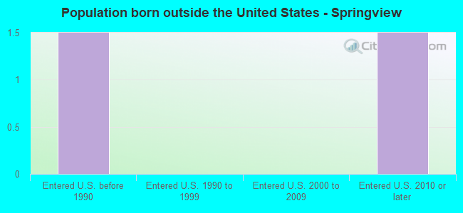 Population born outside the United States - Springview