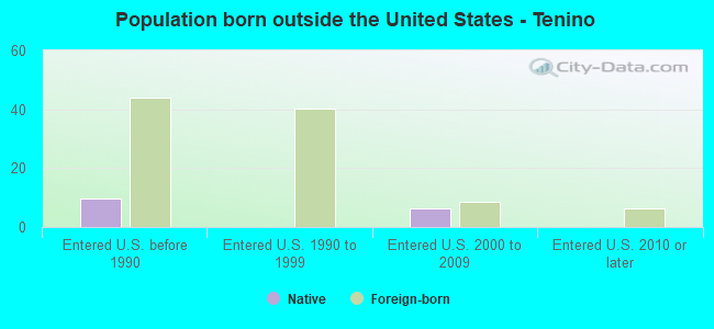 Population born outside the United States - Tenino