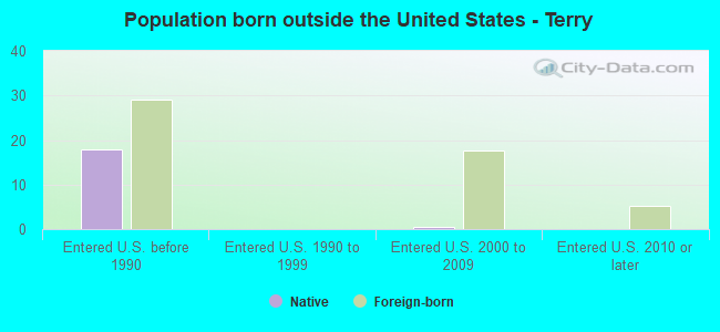 Population born outside the United States - Terry