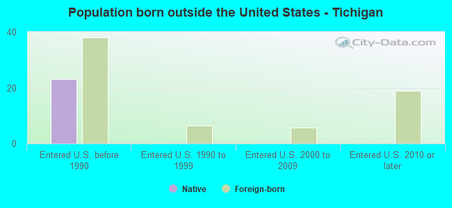 Population born outside the United States - Tichigan