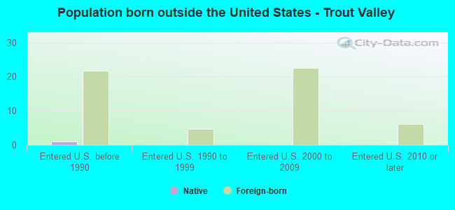 Population born outside the United States - Trout Valley