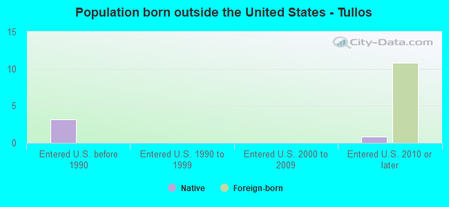 Population born outside the United States - Tullos