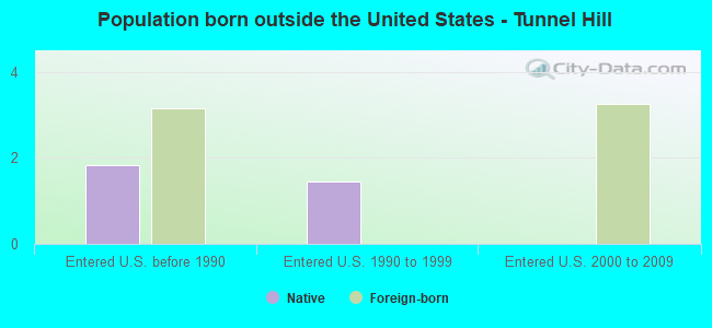 Population born outside the United States - Tunnel Hill