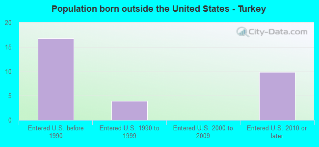 Population born outside the United States - Turkey