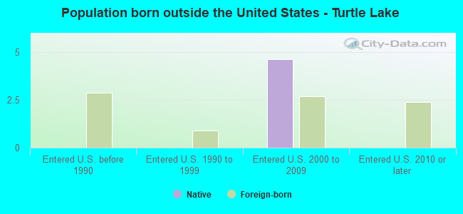 Population born outside the United States - Turtle Lake