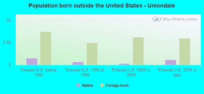 Population born outside the United States - Uniondale