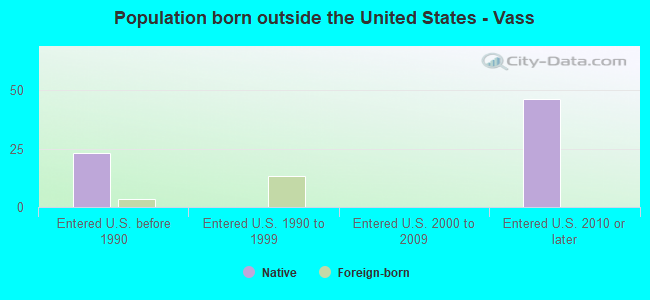Population born outside the United States - Vass