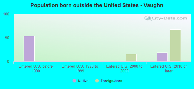 Population born outside the United States - Vaughn