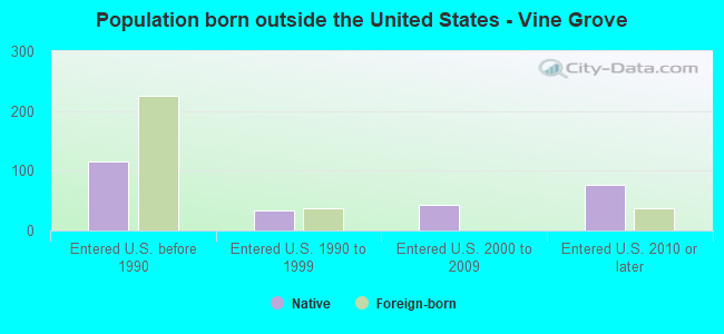 Population born outside the United States - Vine Grove