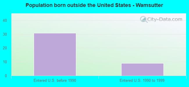 Population born outside the United States - Wamsutter