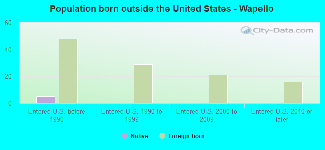 Population born outside the United States - Wapello