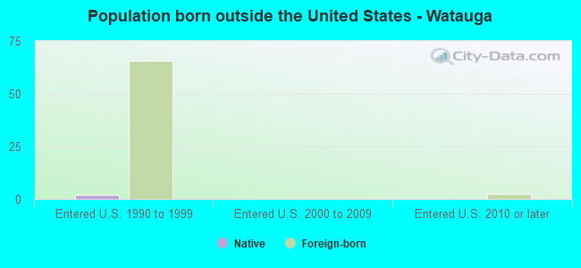 Population born outside the United States - Watauga