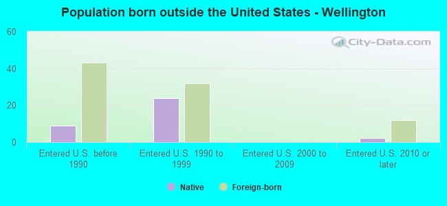 Population born outside the United States - Wellington