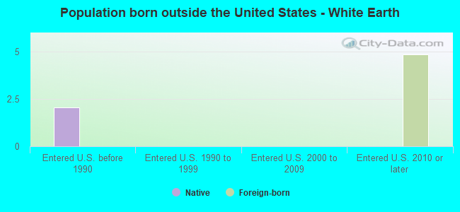 Population born outside the United States - White Earth