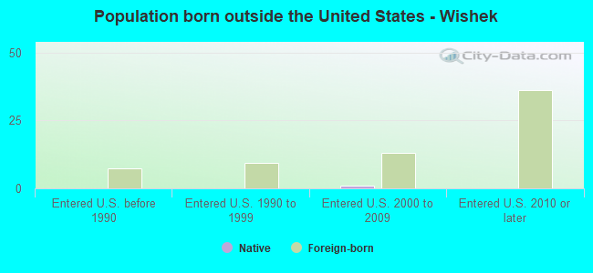 Population born outside the United States - Wishek
