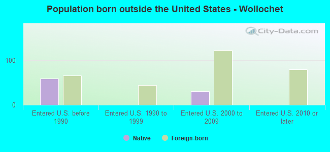 Population born outside the United States - Wollochet