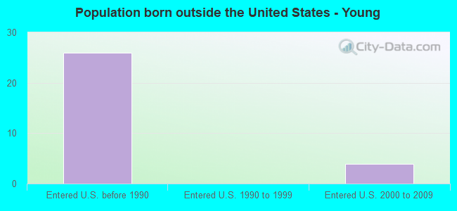 Population born outside the United States - Young