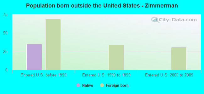 Population born outside the United States - Zimmerman