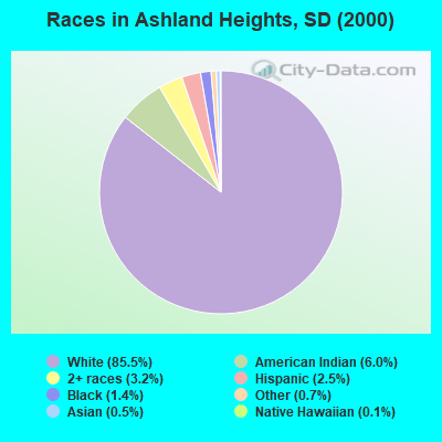 Races in Ashland Heights, SD (2000)