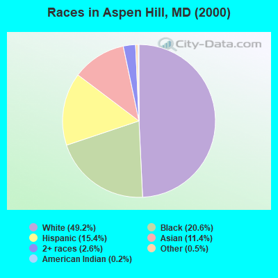 Races in Aspen Hill, MD (2000)