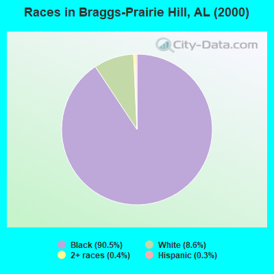 Races in Braggs-Prairie Hill, AL (2000)