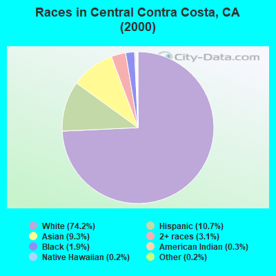 Races in Central Contra Costa, CA (2000)