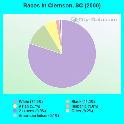 Races in Clemson, SC (2000)